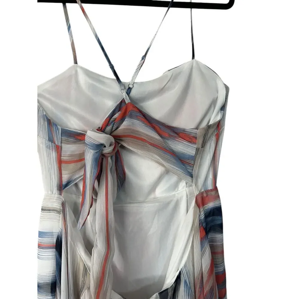 Fashion Nova Feels Like Destiny Maxi Dress Blue Combo Size 3X Asymmetrical - Picture 5 of 13